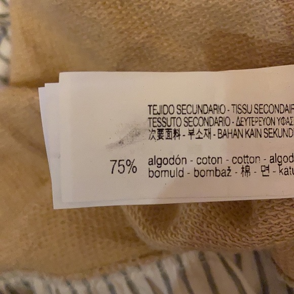 NWT. Zara Beige Contrast Hooded Sweatshirt. Size S. - Picture 9 of 10